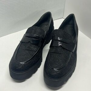 Franco Sarto Loafers Sparkle Black size woman’s 11